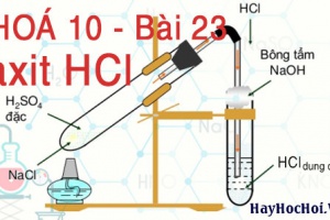 Tính chất hoá học của axit Clohidric HCl, Hiđro clorua và muối Clorua - hoá 10 bài 23